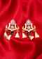 Filigree Style Cut Out Earring With Multi Color Stones Online - Kalki Fashion