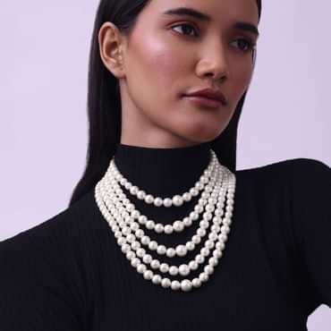 Five Layered Mother Of Pearls Mala
