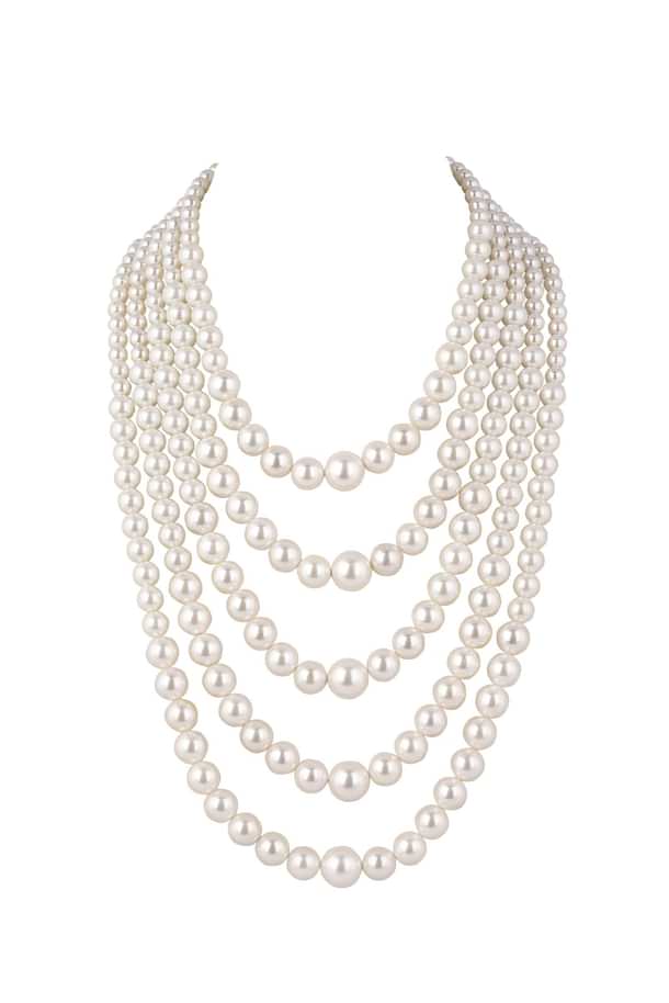 Five Layered Mother Of Pearls Mala