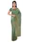 Forest Green Banarasi Saree In Georgette With Weaved Buttis And Border Online - Kalki Fashion