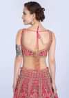 Malaika Arora In Kalki French Pink Raw Silk Heavy Embroidered Lehenga With Net Ruching