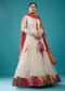 Pearl White Embroidered Chanderi Anarkali Suit With Bandhani Dupatta