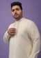 Gardenia White Embroidered Kurta Set In Silk