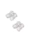 Geometric Shaped Swarovski Stud Earrings In 92.5 Sterling Silver
