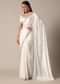 Glamorous White Chinnon Saree With Stone Embellishments