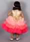 Gold And Pink Dress With Ombre Net Layers And Golden Sequins Bodice Online - Kalki Fashion
