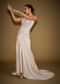 Gold Corset Embellished Gown With Sheer Drape And 3D Floral Detailing