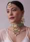 Gold-Finish Bridal Kundan Chokar Necklace Set With Beads And Multicolor Meenakari In Mix Metal