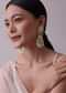 Gold-Finish Kundan Earrings With Colourful Meenakari Work In Mix Metal