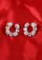 Gold pated adjustable kada adorn with silver stones and white pearls only on Kalki
