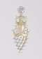Gold Plated Dangling Earrings Studded With Bugle Beads And Crystals Online - Kalki Fashion