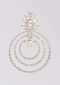 Gold Plated Earrings With Stones In Concentric Circles And Floral Pattern Online - Kalki Fashion