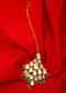 Gold plated kundan stone studded maang tikka only on Kalki