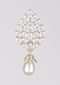 Gold Plated Studs With Crystals In Leaf Motif Along With Dangling Pearl Online - Kalki Fashion