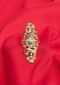 Gold plated traditional ring with blue and white pearls only on Kalki