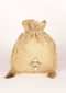 Gold Potli Bag In Zari Embroidered Net With Checks Motif Online - Kalki Fashion
