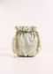 Gold Toned Sequins Potli Bag With Pearl Handle