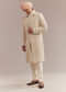 Gold Silk Sherwani For Groom With Heavy Hand Work
