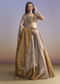 Gold Tissue Bridesmaid Lehenga With Zardosi Embroidery