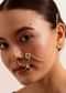 Gold And Green Mix Metal Kundan Nose Ring