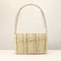 Gold And Silver Embroidered Clutch Bag With Cut Dana Work And Pearl Loops