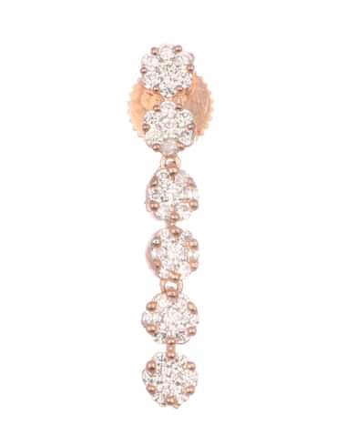 Gold And White Diamond Necklace Set In Mix Metal