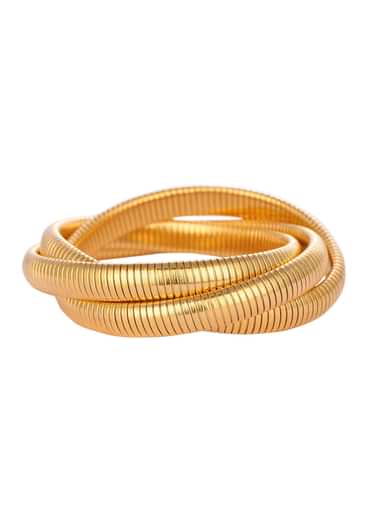Gold Chunky Bangles In Mix Metal