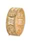 Gold Cutwork Temple Bangle With Kundan (Set of 2)