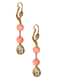 Gold Earrings Embellished in Peach Pearls only on Kalki