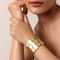 Gold Finish Bracelet With Geometric Motifs