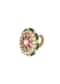Gold Finish Floral Kundan Ring