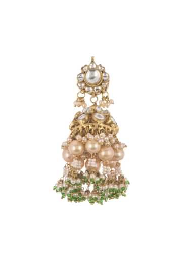 Gold Finish Heavy Bridal Choker And Maang Tikka Set