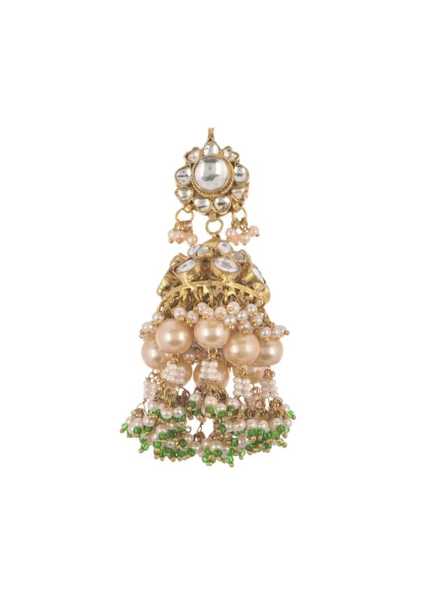 Gold Finish Heavy Bridal Choker And Maang Tikka Set