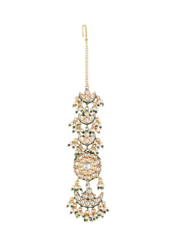 Gold Finish Kundan Maangteeka Gold Finish Kundan Maangteeka
