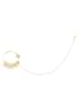 Gold Finish Kundan Bridal Nath With Beads And Pearls