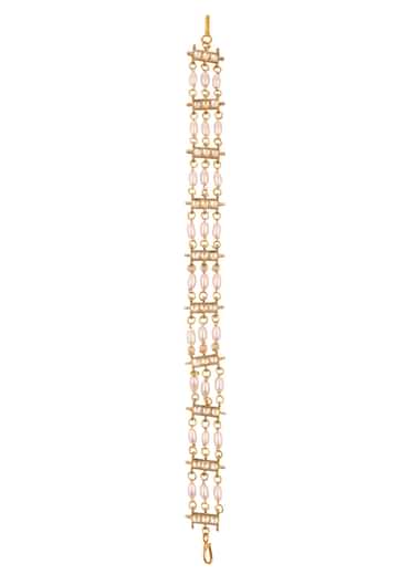 Gold Finish Kundan Polki And Pearls Sheeshpatti