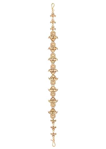 Gold Finish Kundan Polki Stone Sheeshpatti