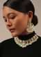 Gold Finish Kundan Polki White Choker Set With Pearls