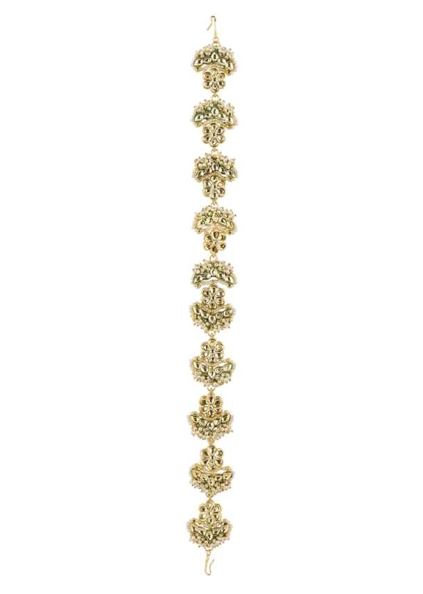 Gold Finish Kundan Studded Mathapatti In Mix Metal Gold Finish Kundan Studded Mathapatti In Mix Metal