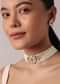 Gold Finish Kundan With Meenakari Studded Choker Set