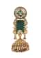 Gold Finish Meenakari Temple Earrings With Bead Drops