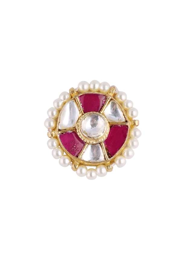Gold Finish Rajwadi Kundan Polki Choker Set
