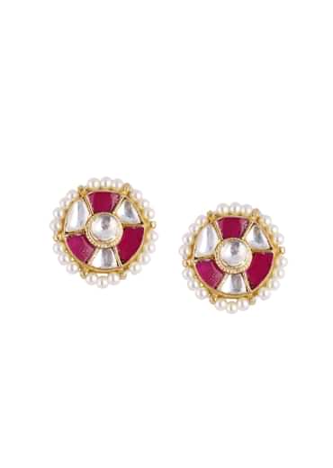 Gold Finish Rajwadi Kundan Polki Choker Set