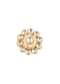 Gold Finish Red Kundan Necklace Set In Mix Metal