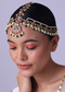 Gold Finish Sheeshphool Adorned With Pearls In Mix Metal