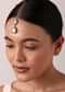 Gold Finish Teardrop Kundan Maangtikka