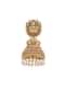 Gold Finish Temple Jhumkas With Meenakari Work And Carved Motifs