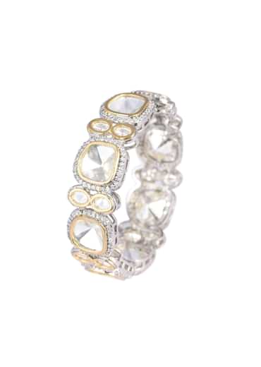 Gold Finish Victorian Style Polki Bangle