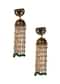 Gold Jhumkis With White Tassels only on Kalki