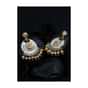 Gold Plated And Silver Earrings With Lord Ganesha And Dangling Beads Made In Sterling Silver By Sangeeta Boochra